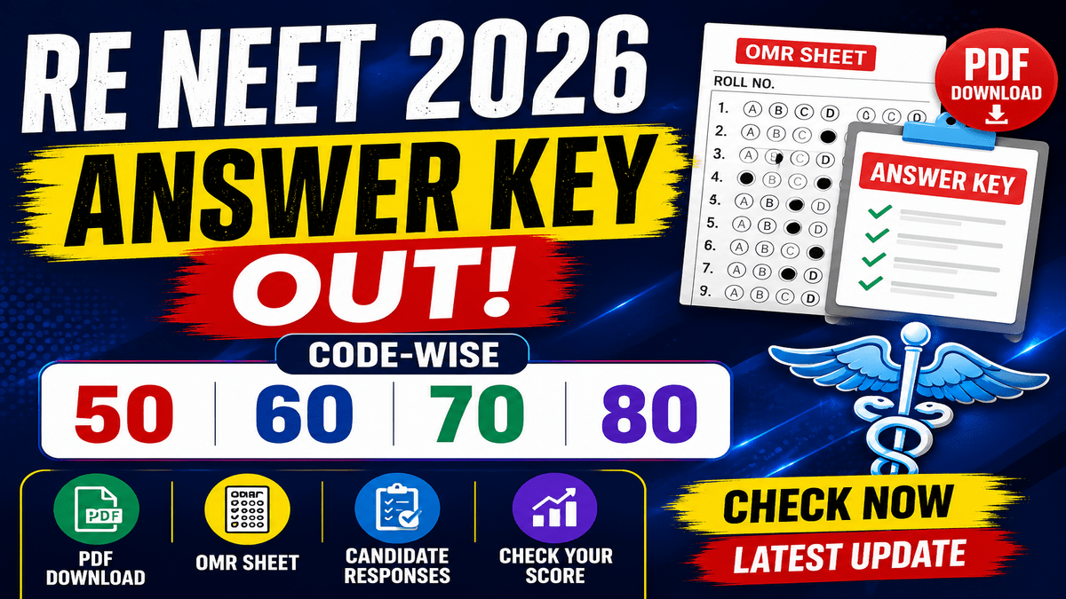 Neetcvode Re NEET 2026 Answer Key Code 50, 60, 70 & 80 with OMR Sheet and ...