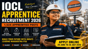 IOCL Apprentice Recruitment 2026; Apply Online for 1,524 Apprentice Vacancies, Eligibility, Stipend & Selection Process