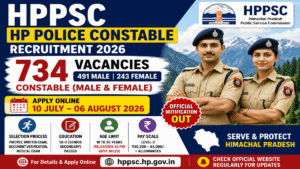HP Police Constable Recruitment 2026 Apply Online for 734 Posts