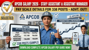 APCOB Salary 2026 out; – Staff Assistant & Assistant Manager Pay Scale for 338 Posts