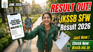 JKSSB SFW Result 2026 Out at jkssb.nic.in – Download Social Forestry Worker Result PDF, Scorecard & PST/PET Shortlist
