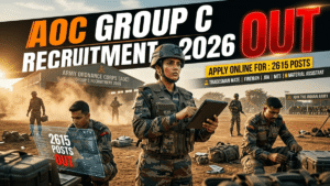Army AOC Group C Recruitment 2026; Apply Online for 2615 Posts