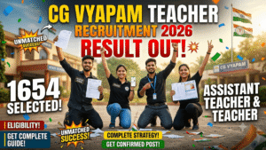 CG Vyapam Teacher Recruitment 2026 – 1654 Posts